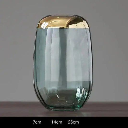 Goldene Folien-Blumenvase