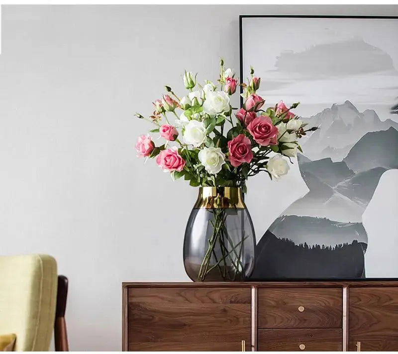 Goldene Folien-Blumenvase