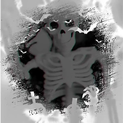 Sandsberg | Gothischer Skelett-Kürbis-Halloween-Kranz für die Tür – Gruselige Dekoration mit künstlichen Kürbissen und unheimlichen Akzenten