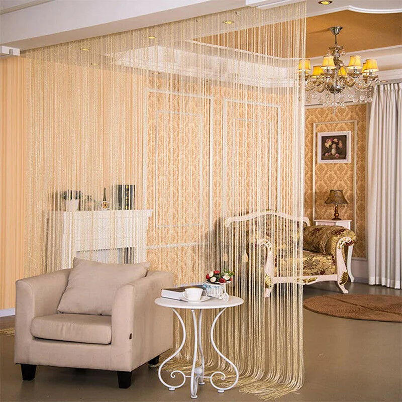 Elegante Silbergraue Quastenvorhang - 100x200cm