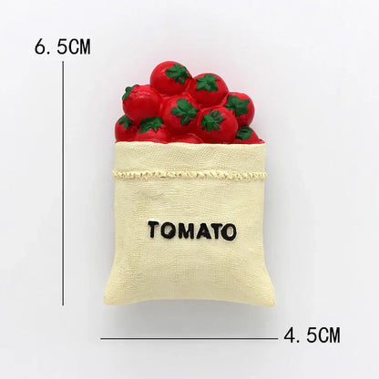 Sandsberg | Bionic Food Kühlschrankmagnet 3D kreative Cartoon Heimdekoration magnetischer süßer Kühlschrankmagnet magnetischer Aufkleber Kraft Nachricht