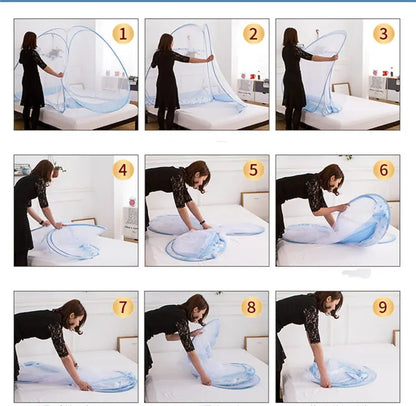 Sandsberg | Pop-Up-Moskito-Netz Zelt für Zwei – Tragbares Insektensicheres Schlafzelt