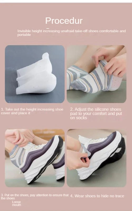 Sandsberg | Unisex unsichtbare höhenvergrößernde Silikon-Einlegesohle