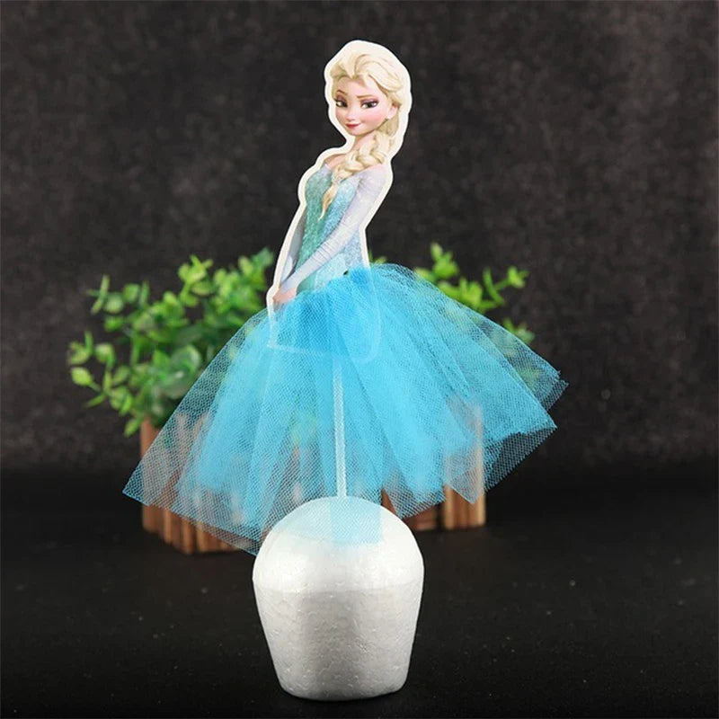 Frozen Elsa Anna Prinzessinnen Tortendekorationen - 1 Stück, Perfekt für Mädchen Geburtstagsfeier Dekorationen