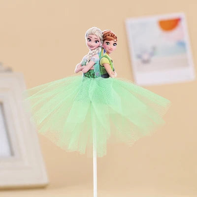 Frozen Elsa Anna Prinzessinnen Tortendekorationen - 1 Stück, Perfekt für Mädchen Geburtstagsfeier Dekorationen