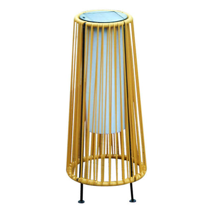 Sandsberg | Solar LED Rattan-Laterne – Große Außenbeleuchtung im Oval-Design für Garten und Terrasse