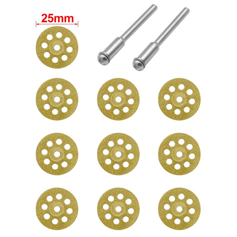 Diamant-Trennscheiben-Set - 10 Stück für Dremel Bohrer