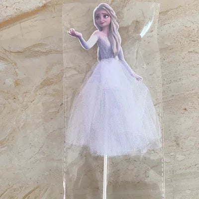 Frozen Elsa Anna Prinzessinnen Tortendekorationen - 1 Stück, Perfekt für Mädchen Geburtstagsfeier Dekorationen