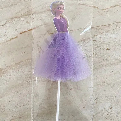 Frozen Elsa Anna Prinzessinnen Tortendekorationen - 1 Stück, Perfekt für Mädchen Geburtstagsfeier Dekorationen