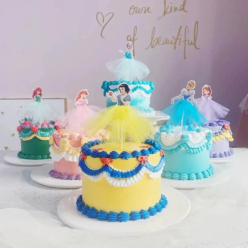 Frozen Elsa Anna Prinzessinnen Tortendekorationen - 1 Stück, Perfekt für Mädchen Geburtstagsfeier Dekorationen