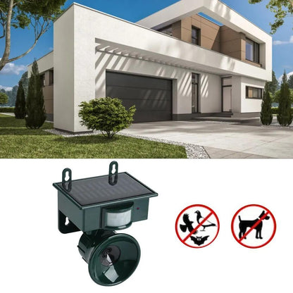 Sandsberg | TerraGuard – Wetterfester Solar-Vogelvertreiber mit PIR-Bewegungssensor & natürlichem Geräuschabwehrmittel