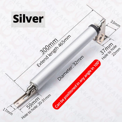 KAK Soft Closing Automatischer Türschließer - 35KG Pneumatisch, Einstellbare Geschwindigkeit, Positionierung Türstopper, Schutzhalter Hardware