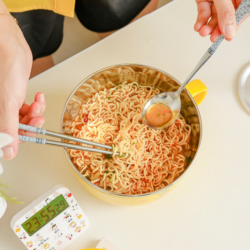 Enten Ramen-Schüssel mit Deckel