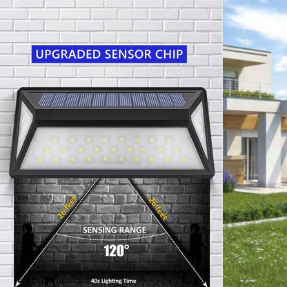 Sandsberg | Moderne Solar LED Wandleuchte für Außen – Wasserdichte Fassadenbeleuchtung mit Bewegungsmelder