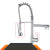 Ausziehbare Wasserhahn mit Doppeltem Auslauf – Flexibler Wasserhahn für Spülbecken, Hochdruck, Schwenkbar, Ideal für Moderne Küchen, Einfache Installation