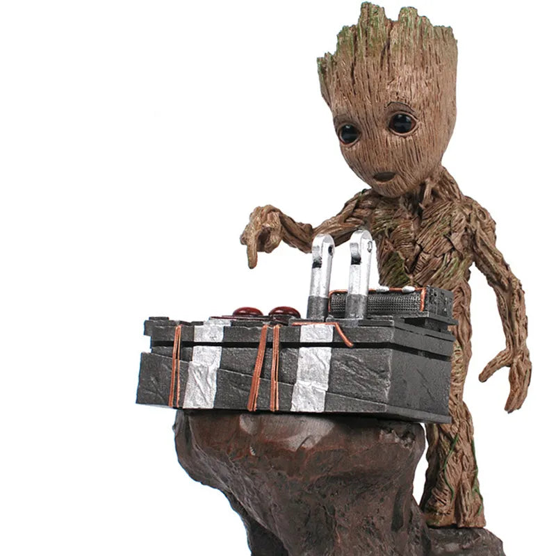 Marvel Guardians of The Galaxy Groot Statue Modell Avengers Süßer Babybaum-Mann PVC Anime Actionfigur Spielzeug Sammlung Geschenk