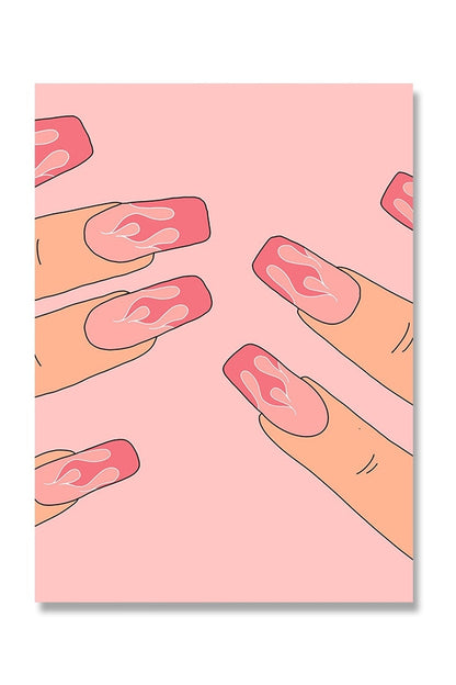 Think Pink Abstract Canvas Poster