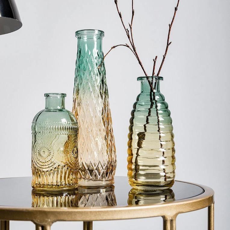 Sandsberg Gradient Glasflaschen-Vasen | Modernes Design | Stilvolle Wohnaccessoires