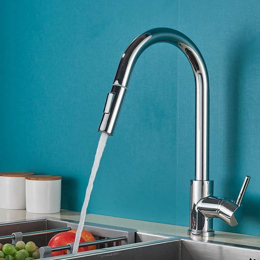 FlexiPull Wasserhahn - Moderner Küchenmischhahn mit 360° Bewegung