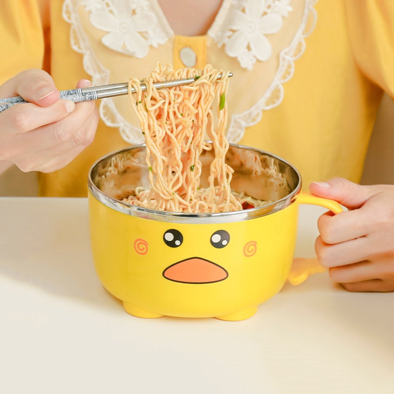 Enten Ramen-Schüssel mit Deckel