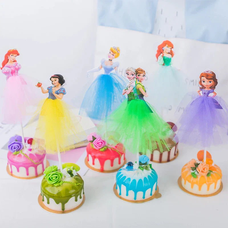 Frozen Elsa Anna Prinzessinnen Tortendekorationen - 1 Stück, Perfekt für Mädchen Geburtstagsfeier Dekorationen