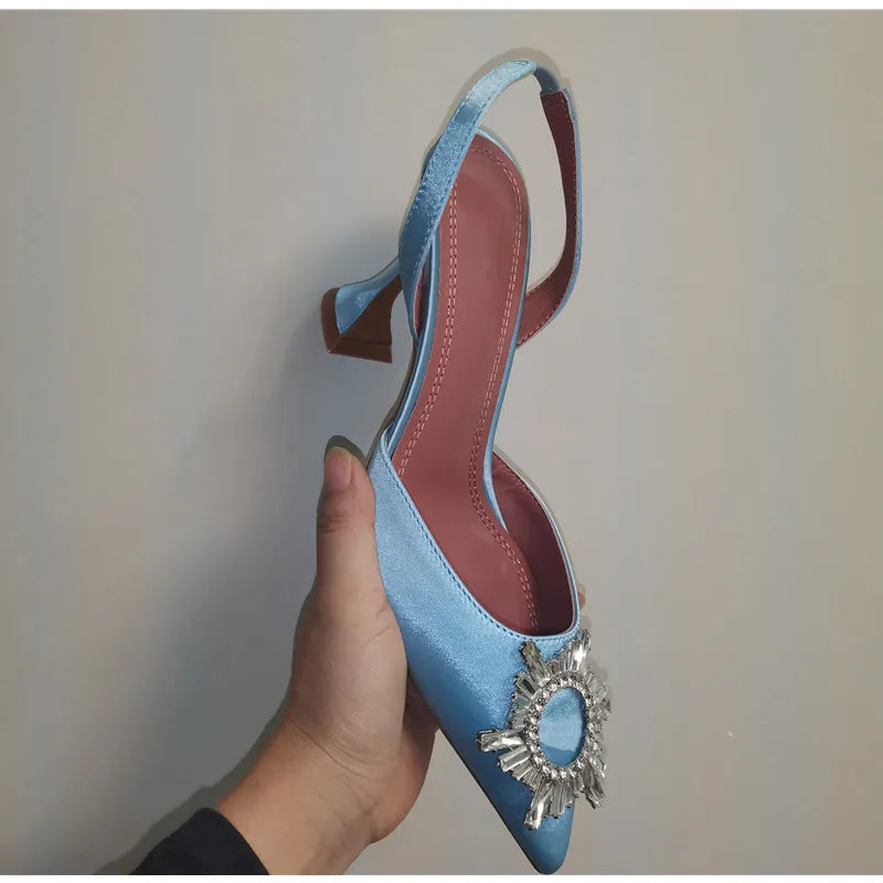 Stern Stil Damen Sandalen Elegante Spitzenschuhe Sommer Büro Dame Schuhe Hohe Absätze Gladiator