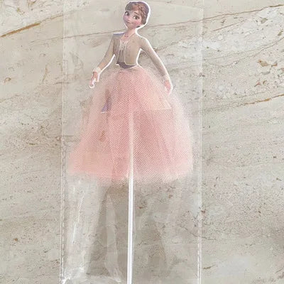 Frozen Elsa Anna Prinzessinnen Tortendekorationen - 1 Stück, Perfekt für Mädchen Geburtstagsfeier Dekorationen