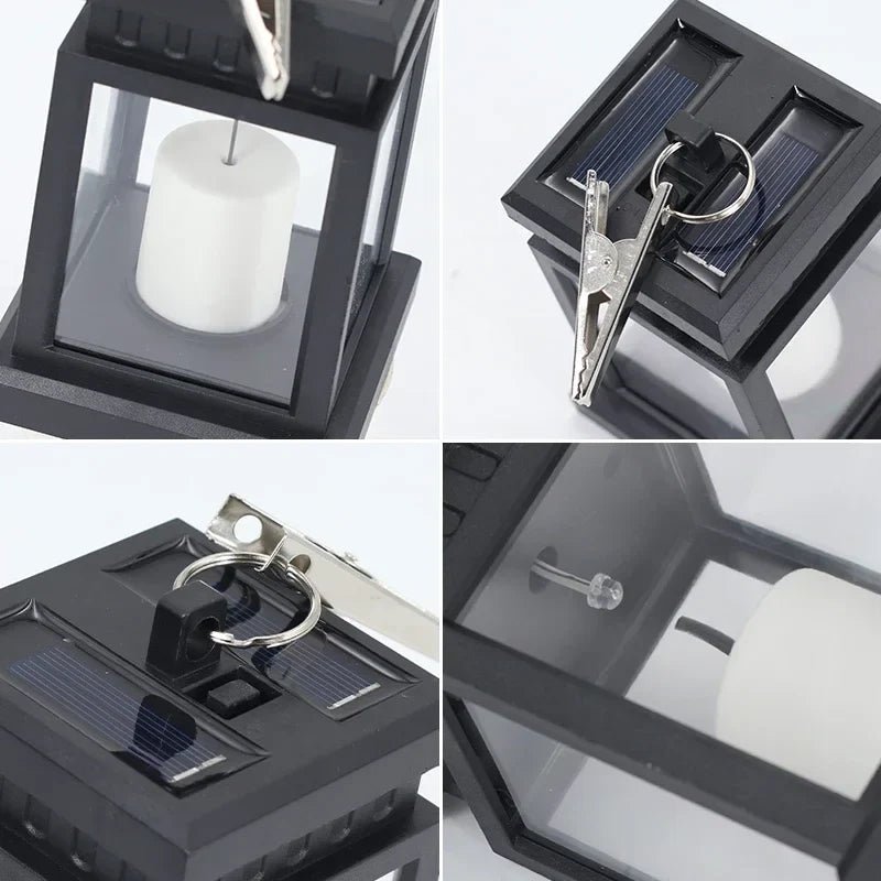 Sandsberg | Solar Laterne mit LED Kerze – Hängelampe für Garten & Terrasse, Dekolicht für Außenbereich