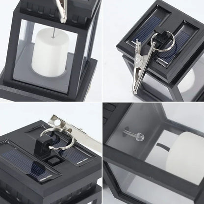 Sandsberg | Solar Laterne mit LED Kerze – Hängelampe für Garten & Terrasse, Dekolicht für Außenbereich