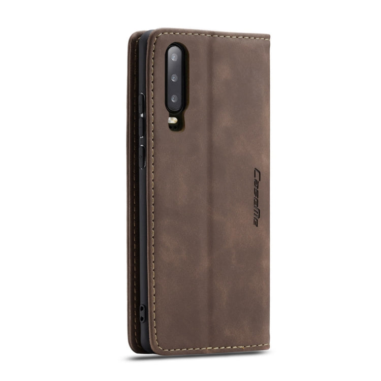 Sandsberg | CaseMe-013 Multifunktionale Retro Matt Horizontale Klapp-Lederhülle für Huawei P30, mit Kartenfach & Halter & Geldbörse (Kaffee)
