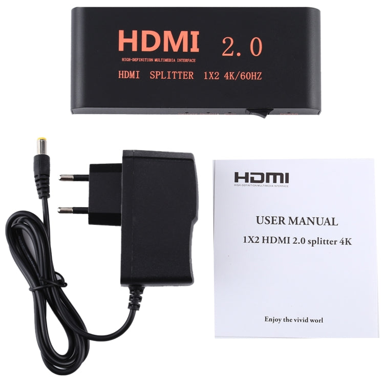 Sandsberg | CY-041 1X2 HDMI 2.0 4K/60Hz Splitter, EU-Stecker