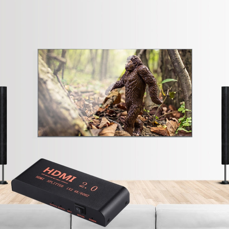 Sandsberg | CY-041 1X2 HDMI 2.0 4K/60Hz Splitter, EU-Stecker