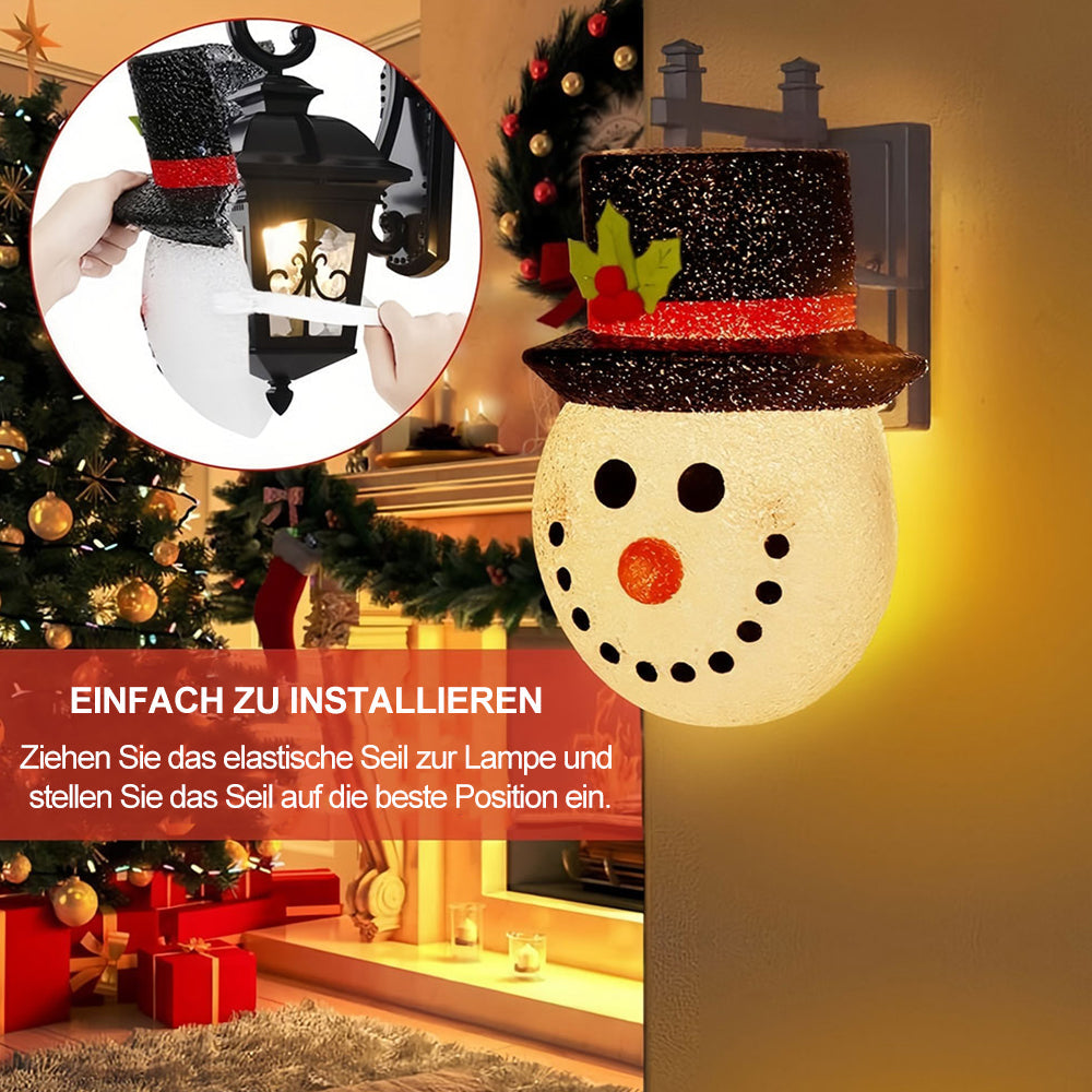 🎅Weihnachten Hot-Sale Schneemann Abdeckungen für Verandaleuchten (2 Stück)