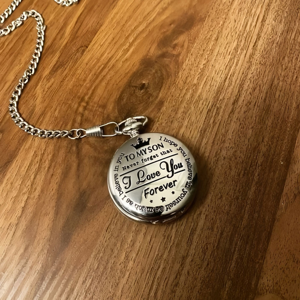 To My Son Quarz Taschenuhr mit Kette