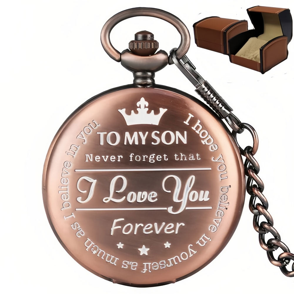 To My Son Quarz Taschenuhr mit Kette