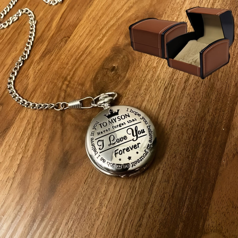 To My Son Quarz Taschenuhr mit Kette