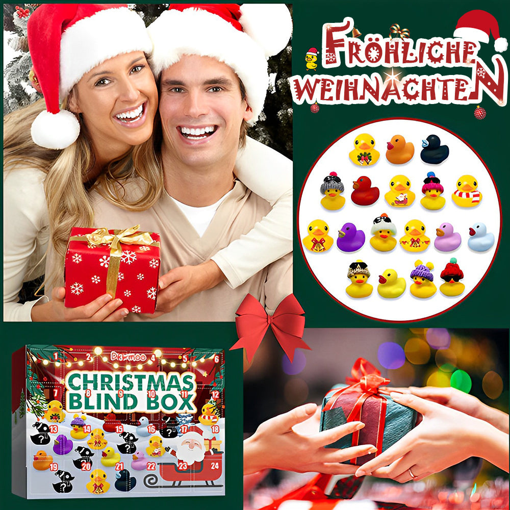 🎄🦆Weihnachten Gummienten-Adventskalender (1 Set mit 24 Enten)