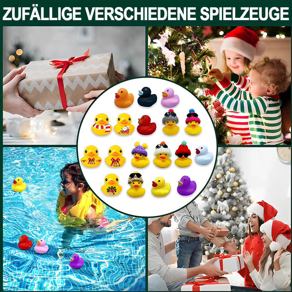 🎄🦆Weihnachten Gummienten-Adventskalender (1 Set mit 24 Enten)