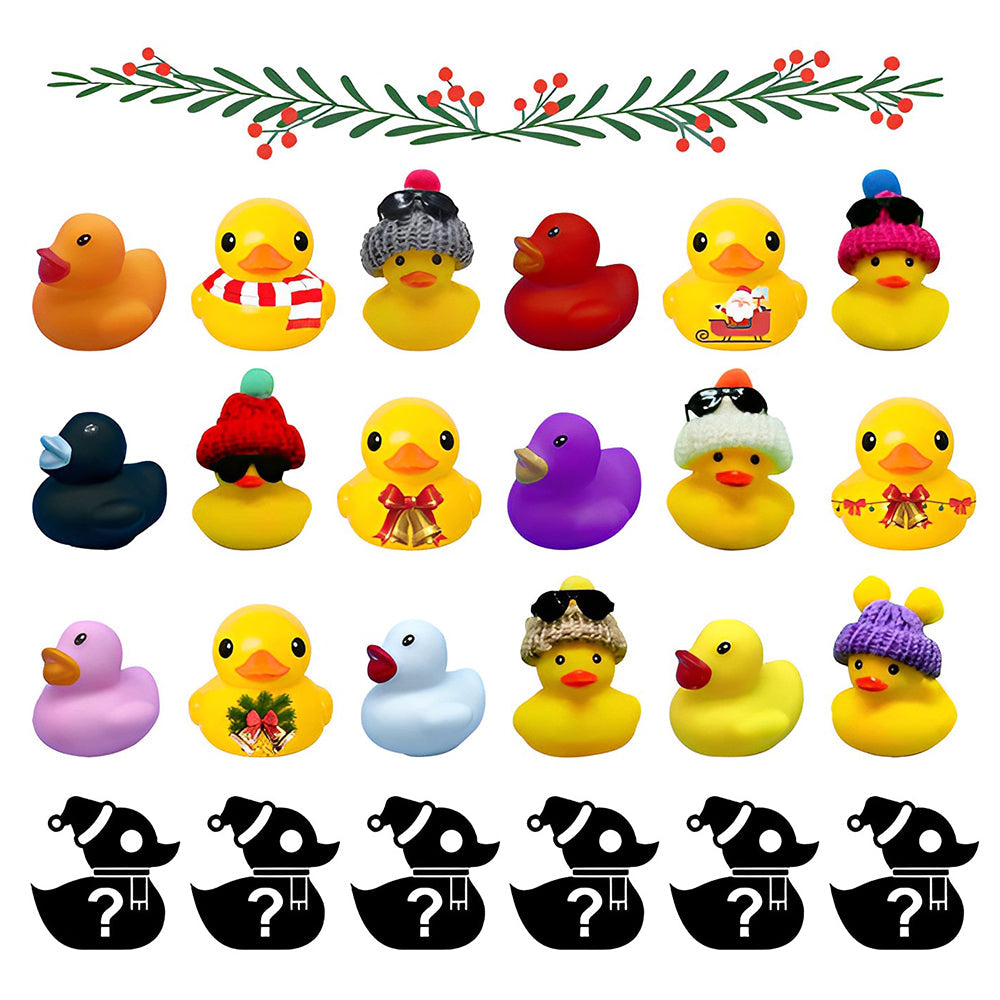 🎄🦆Weihnachten Gummienten-Adventskalender (1 Set mit 24 Enten)