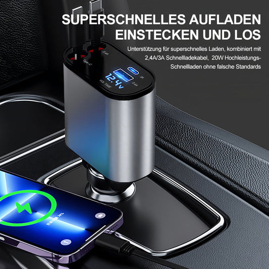 Schnell aufladbares, einziehbares Ladegerät
