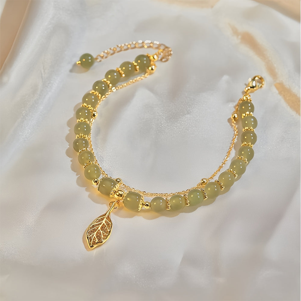 Wotian Jade Glück Goldblatt Armreif