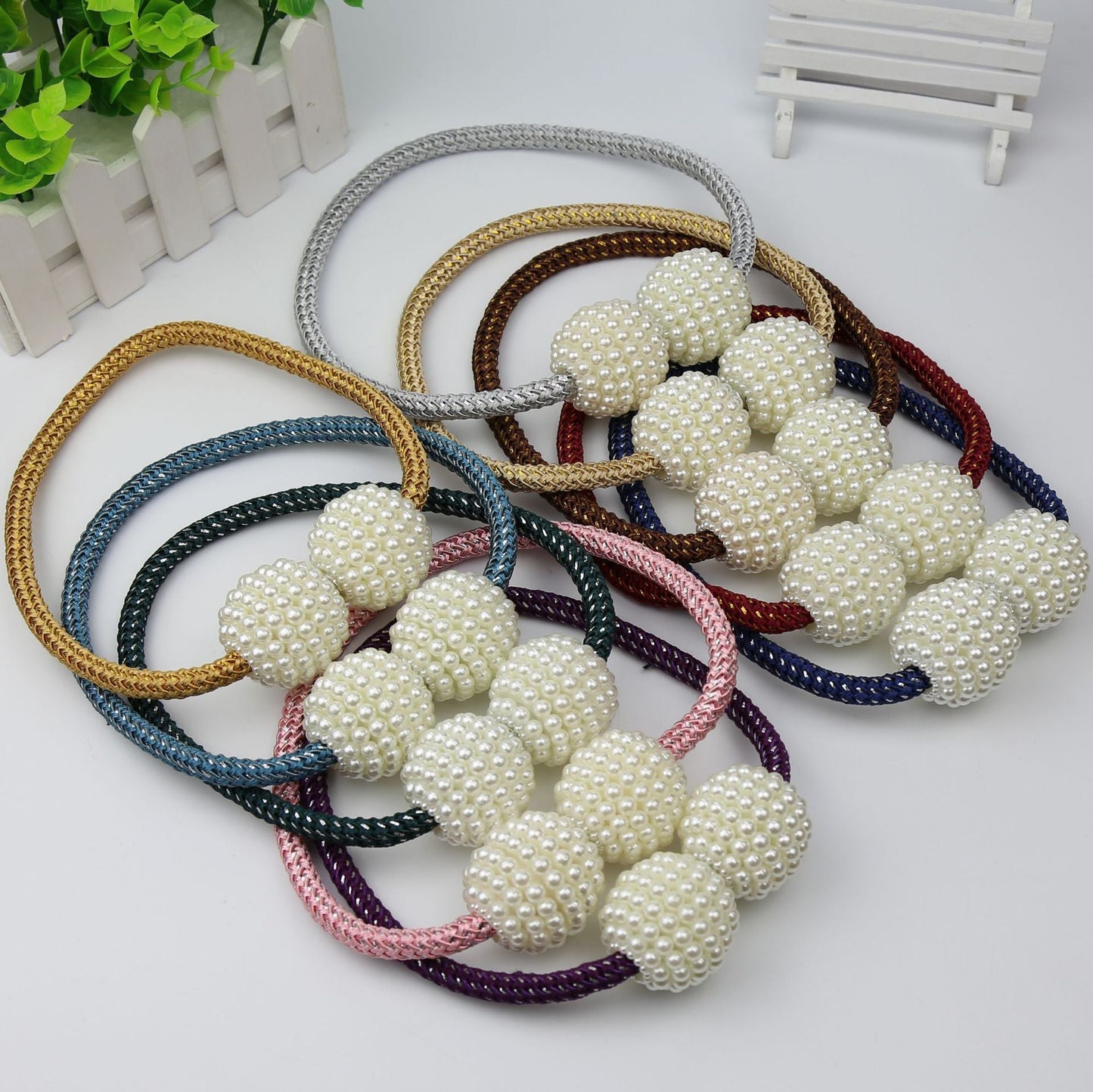 1x Perle Magnetische Vorhang Clip Vorhang Halter Tieback Schnalle Clips