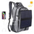 HAWEEL 14W Faltbarer Abnehmbarer Solar Power Outdoor Tragbarer Canvas Dual Shoulder Laptop Rucksack, USB-Ausgang: 5V 2.1A Max(Grau)