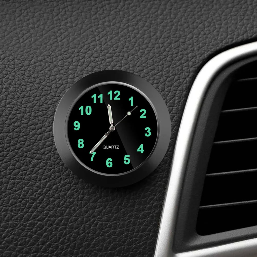 Sandsberg | Leuchtende Mini-Autouhr Aufklebbare Digitale Uhr für Auto Ornamente