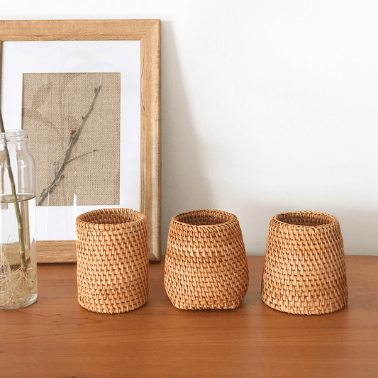 Handgefertigte Rattan-Aufbewahrungsbox