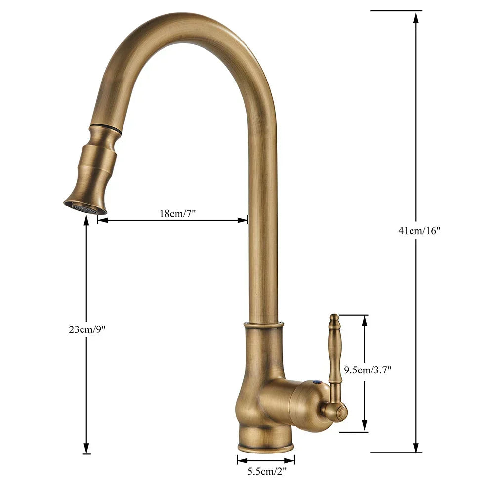 Antiker Wasserhahn aus Messing – Vintage Design für die Küche