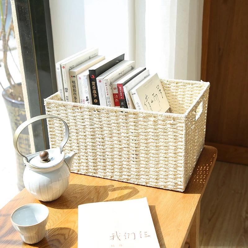 Sandsberg | Stylischer geflochtener Storage Basket – Vielseitiger Organizer für Spielzeug, Snacks und Kleidung mit praktischen Griffen