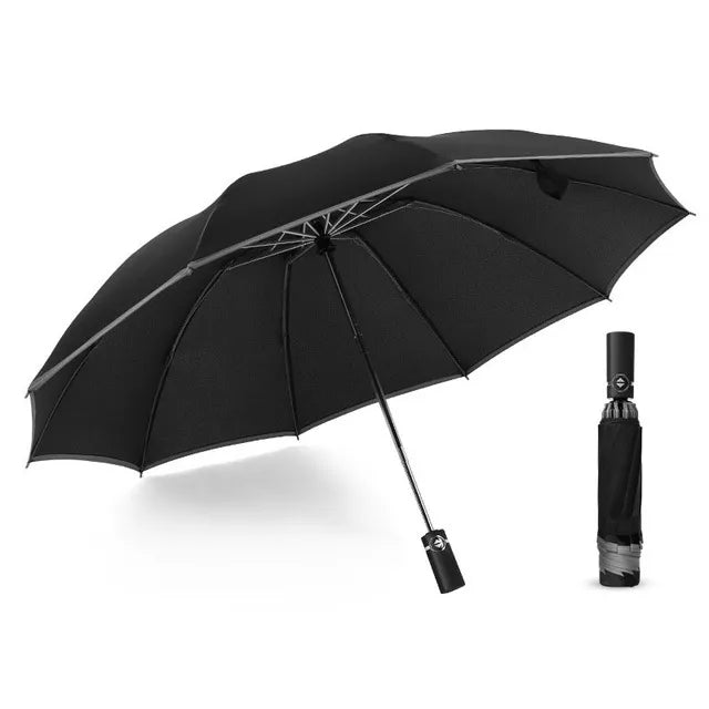Sandsberg | Bleiben Sie trocken und stilvoll mit unserem umgekehrten Regenschirm – winddicht, faltbar und reflektierend!