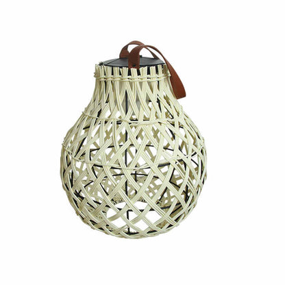 Sandsberg | Solar LED Rattan-Laterne – Große Außenbeleuchtung im Oval-Design für Garten und Terrasse