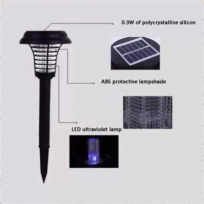 Sandsberg | Solar Insektenvernichter mit LED Licht – Wasserdichte Gartenleuchte zur Mückenabwehr